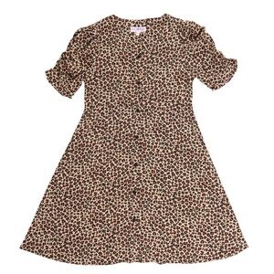 NWT BELLA & BIRDIE sz L 12-14 Girl's Animal Print Dress